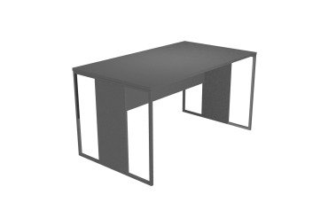 Scrivania operativa lineare 140 x 80 cm con gambe in metallo antracite