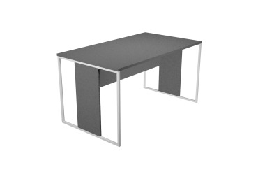 Scrivania operativa lineare 140 x 80 cm con gambe in metallo bianco