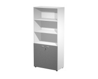 Tall wardrobe with low doors and open upper part Blade l 90 x d 45.8 x h 200 cm