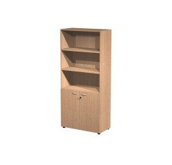 Tall wardrobe with low doors and open upper part Blade l 90 x d 45.8 x h 200 cm