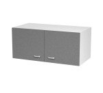 Top unit + hinged doors in Blade melamine without lock l 90 x d 45.8 x h 40 in cm