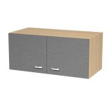 Sopralzo con ante battenti in melaminico antracite senza serratura L 90 x P 45,8 x H 40 cm, struttura spessore 18 mm