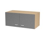 Top unit + hinged doors in Blade melamine without lock l 90 x d 45.8 x h 40 in cm