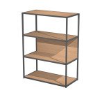 Libreria in metallo Blade  l 90 x p 46 cm