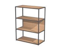 Blade metal bookcase l 90 x d 46 cm