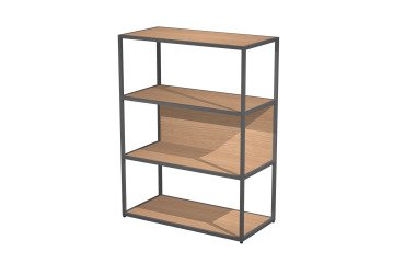 Blade metal bookcase l 90 x d 46 cm