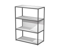 Blade metal bookcase l 90 x d 46 cm