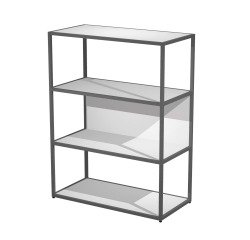 Blade metal bookcase l 90 x d 46 cm