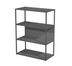 Blade metal bookcase l 90 x d 46 cm