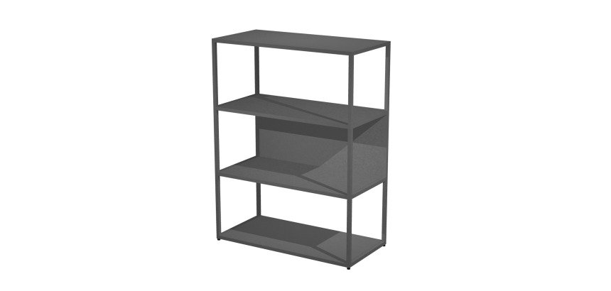 Blade metal bookcase l 90 x d 46 cm