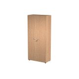 Armadio alto con ante alte battenti in melaminico con serratura L 90 x P 45,8 x H 200 cm 1 ripiano fisso + 3 ripiani riposizionabil