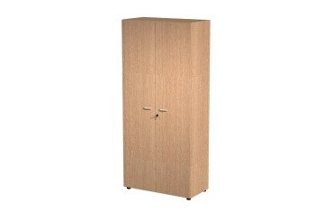 Armadio alto con ante alte battenti in melaminico con serratura L 90 x P 45,8 x H 200 cm 1 ripiano fisso + 3 ripiani riposizionabil