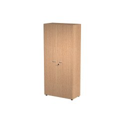 Armadio alto con ante alte battenti in melaminico con serratura L 90 x P 45,8 x H 200 cm 1 ripiano fisso + 3 ripiani riposizionabil