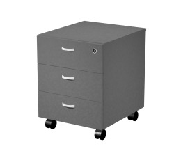 Cassettiera 3 cassetti con ruote, fornita montata