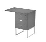 Tall chest of drawers with Blade top at desk height on metal legs supplied assembled