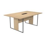 Tavolo riunione Blade l 180 x p 110 x h 74,4 cm con top access nero integrato