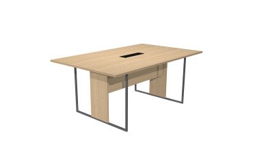 Tavolo riunione Blade l 180 x p 110 x h 74,4 cm con top access nero integrato