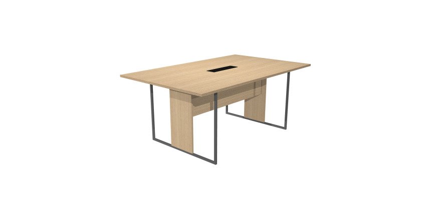 Tavolo riunione Blade l 180 x p 110 x h 74,4 cm con top access nero integrato