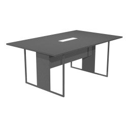 Tavolo riunione Blade l 180 x p 110 x h 74,4 cm con top access bianco integrato