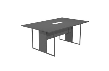 Blade meeting table, 180 x 110 x 74.4 cm, with integrated white top access