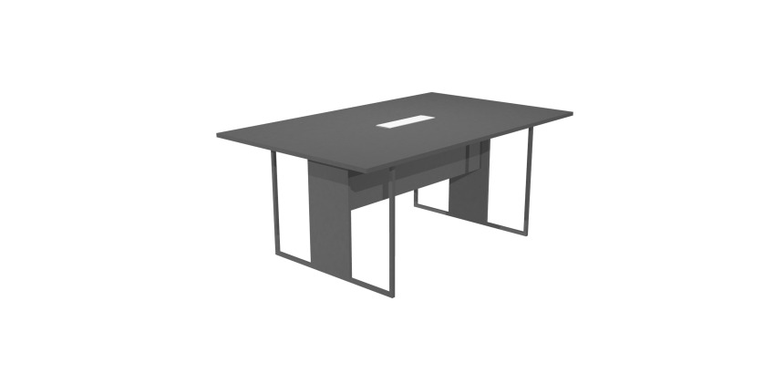 Blade meeting table, 180 x 110 x 74.4 cm, with integrated white top access