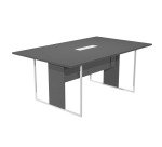 Tavolo riunione Blade l 180 x p 110 x h 74,4 cm con top access bianco integrato