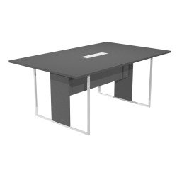 Tavolo riunione Blade l 180 x p 110 x h 74,4 cm con top access bianco integrato