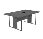 Tavolo riunione Blade l 180 x p 110 x h 74,4 cm con top access nero integrato