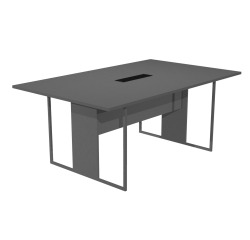 Tavolo riunione Blade l 180 x p 110 x h 74,4 cm con top access nero integrato