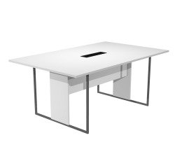 Tavolo riunione Blade l 180 x p 110 x h 74,4 cm con top access nero integrato