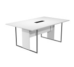 Tavolo riunione Blade l 180 x p 110 x h 74,4 cm con top access nero integrato