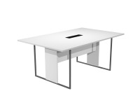 Tavolo riunione Blade l 180 x p 110 x h 74,4 cm con top access nero integrato