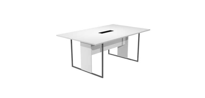 Tavolo riunione Blade l 180 x p 110 x h 74,4 cm con top access nero integrato