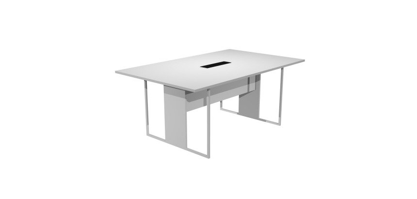 Tavolo riunione Blade l 180 x p 110 x h 74,4 cm con top access nero integrato
