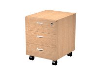 Cassettiera 3 cassetti con ruote, fornita montata