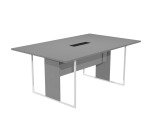 Tavolo riunione Blade l 180 x p 110 x h 74,4 cm con top access nero integrato