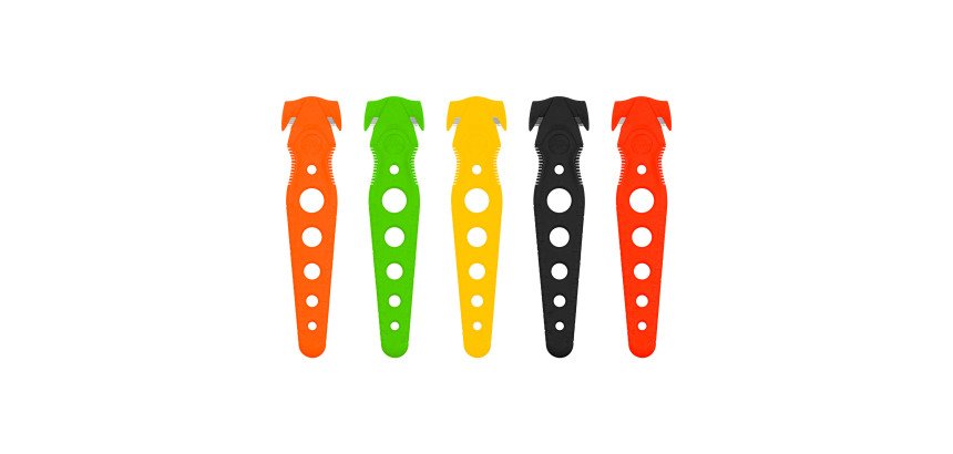 Cutter de bureau couleurs assorties - Lot de 5