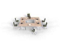 Foldable table white legs open dimension depth 80 x height 73,5 cm