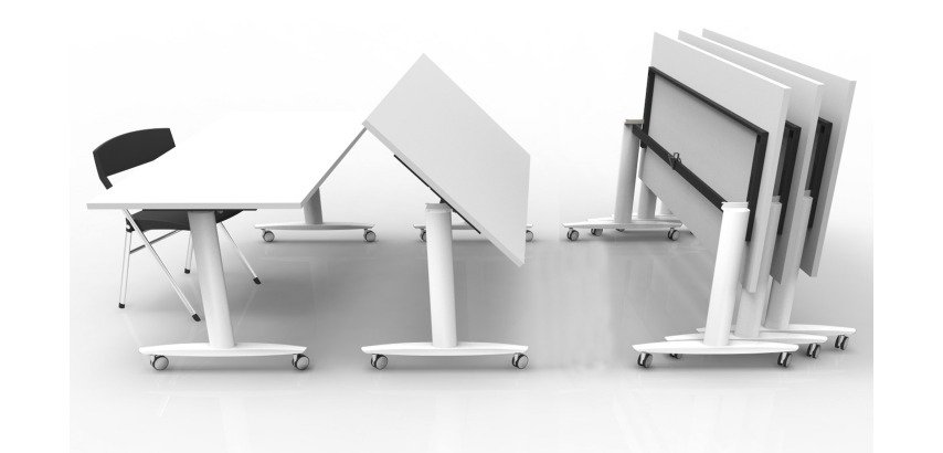 Foldable table white legs open dimension depth 80 x height 73,5 cm