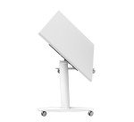 Foldable table white legs open dimension depth 80 x height 73,5 cm