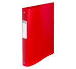 Classeur 4 anneaux plastifié Bruneau A4 - Dos 4 cm couleurs assorties translucides