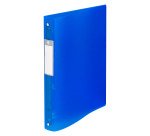 Classeur 4 anneaux plastifié Bruneau A4 - Dos 4 cm couleurs assorties translucides