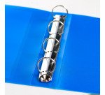 Classeur 4 anneaux plastifié Bruneau A4 - Dos 4 cm couleurs assorties translucides