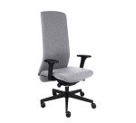Chaise de bureau ergonomique SMART B NOIR, tissu, avec accoudoirs 3D, mécanisme synchrone, pieds noirs