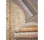 Alfombra redonda Takashi 100% lana gris Ø 200 cm