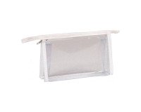 Transparent rectangular case with glitter