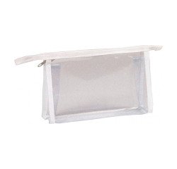 Transparent rectangular case with glitter