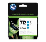 HP 712 Pack 3 cartouches couleurs séparées pour imprimante jet d'encre