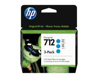 HP 712 Pack 3 cartouches couleurs séparées pour imprimante jet d'encre