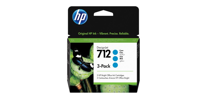 HP 712 Pack 3 cartuchos originales colores separados